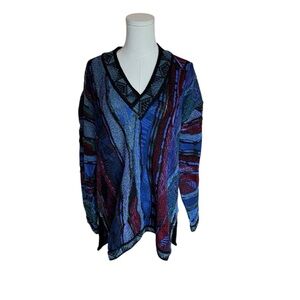 COOGI - Multicolor Knit Vintage Rare Australian 3D Knit Sweater Sz M